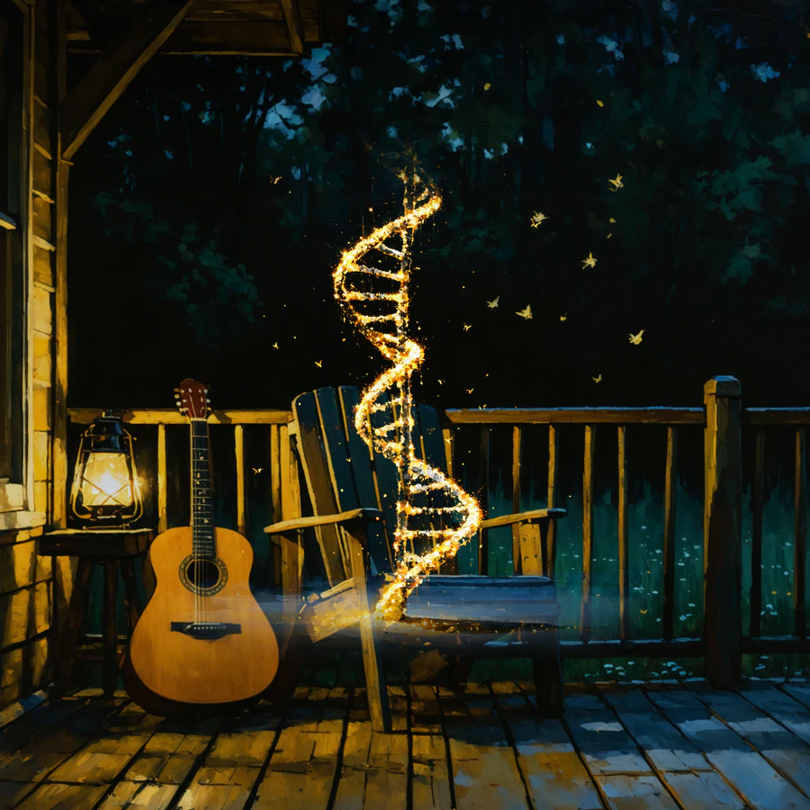The Porch Strummer Sound DNA art